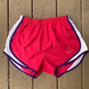 Pink nike running shorts
